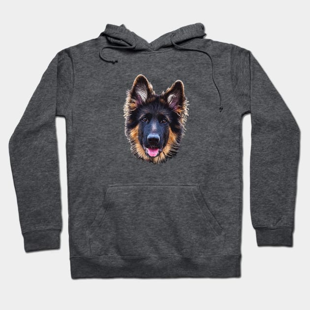 German Shepherd Puppy Dog Hoodie by ElegantCat